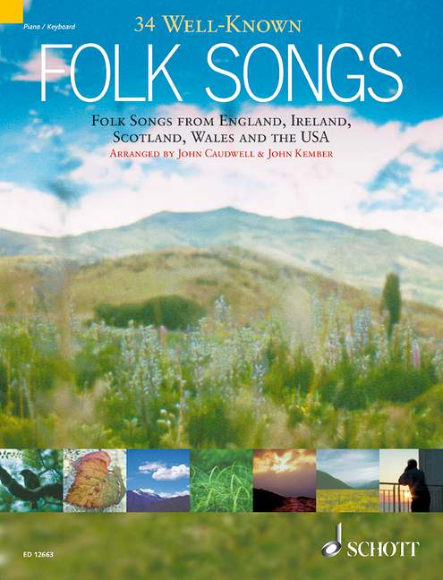 34 well-known folk songs: