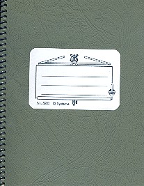 Notenschreibheft Marschformat hoch 12 Systeme