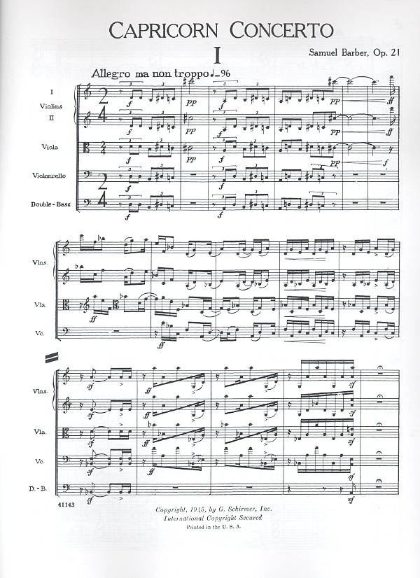 Capricorn concerto for flute, oboe, trumpet and