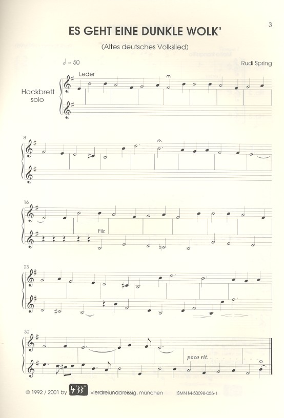 6 Meditationen für 1-3 Hackbretter