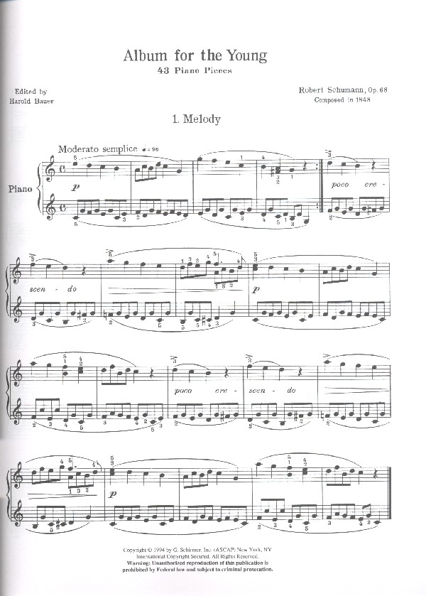 Album for the young for piano