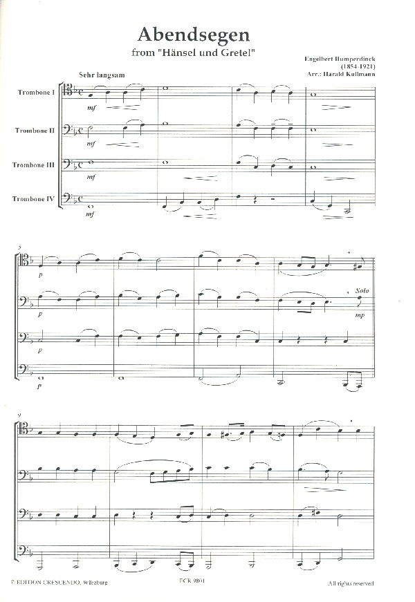 Abendsegen aus 'Hänsel und Gretel'