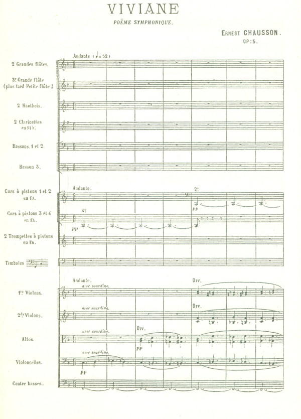 'Viviane' op.5 Poème Symphonique