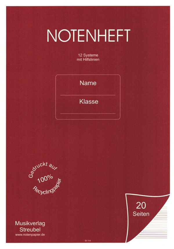 Notenheft  12 Systeme mit Hilfslinien
