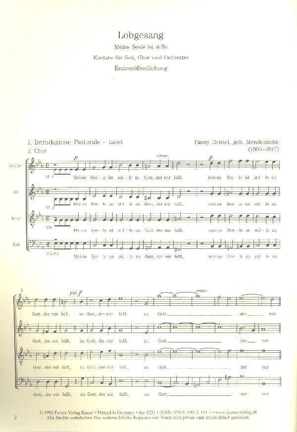 Meine Seele ist stille Kantate für