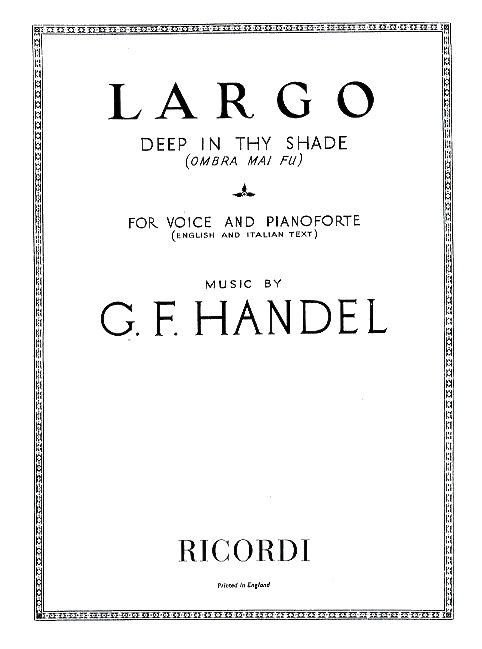 Largo for voice (en/it) and piano