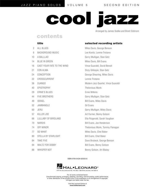 Cool Jazz: jazz piano solos