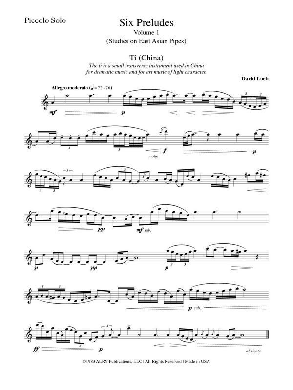 Six Preludes Vol.1 Studies on East Asian Pipes