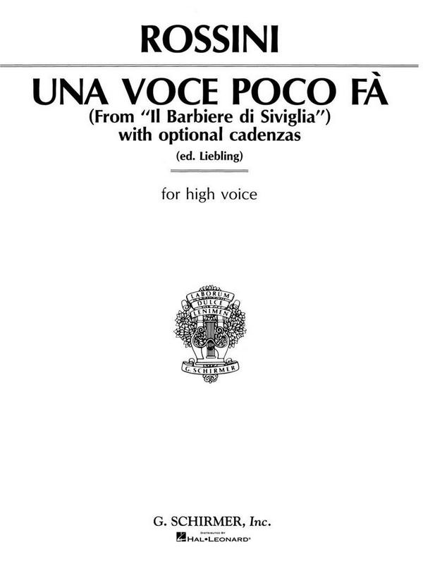 Una voce poco fa for high voice and piano