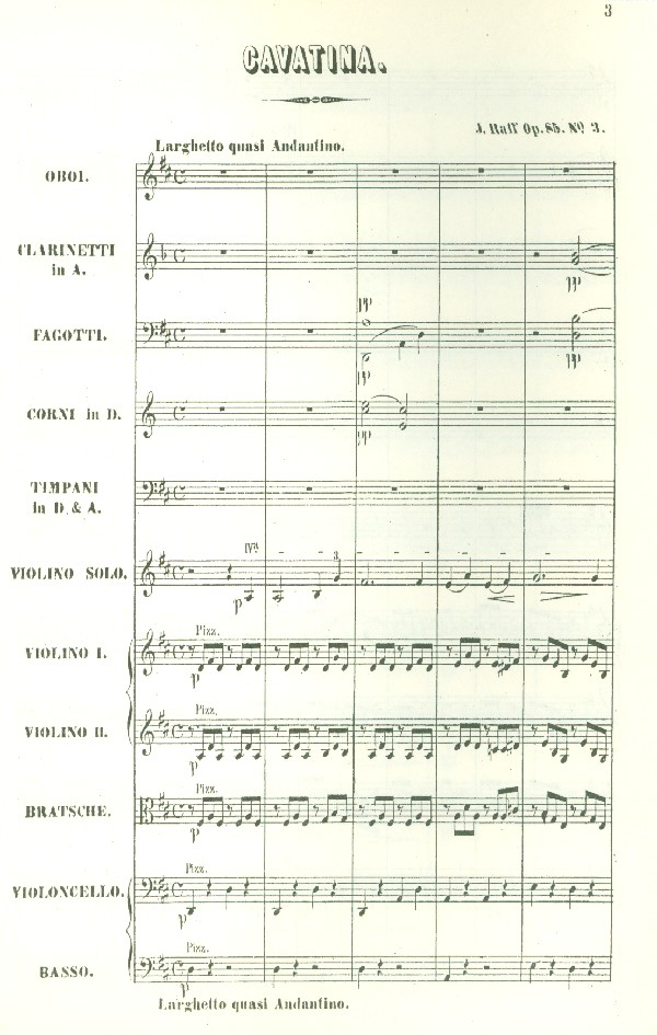 Cavatina op.85,3 für Violine und Klavier für Violine