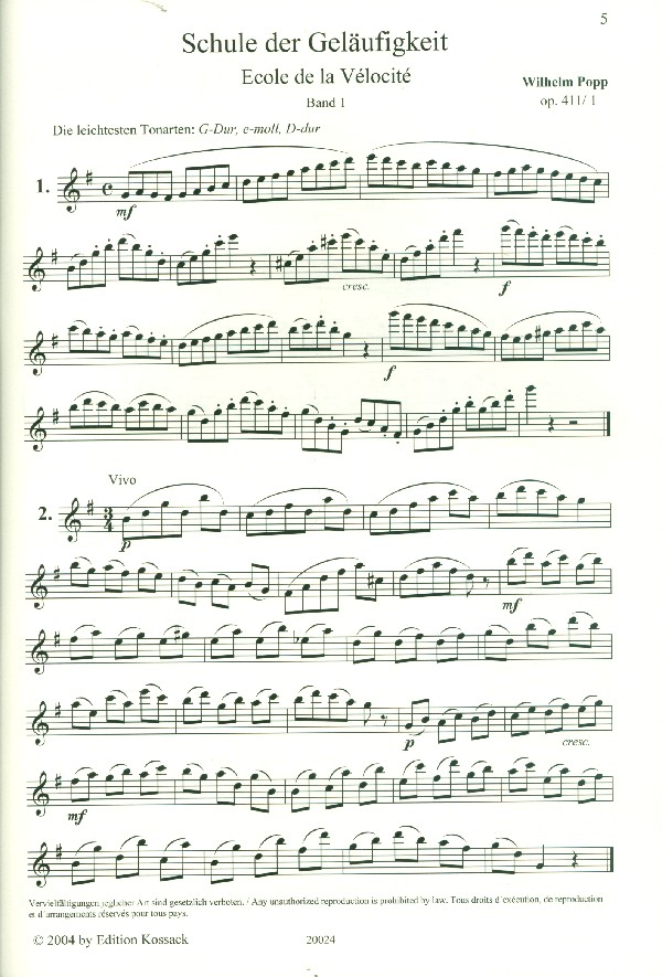 Schule der Geläufigkeit op.411 Band 1