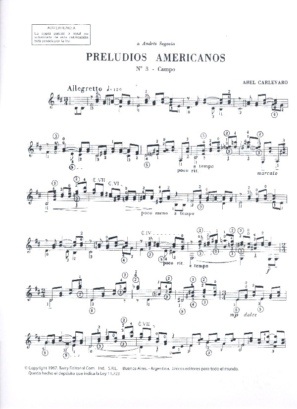 Preludios americanos No.3  - Campo