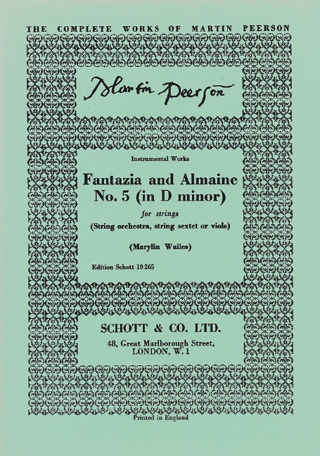 Fantazia and Almaine No.5 d minor