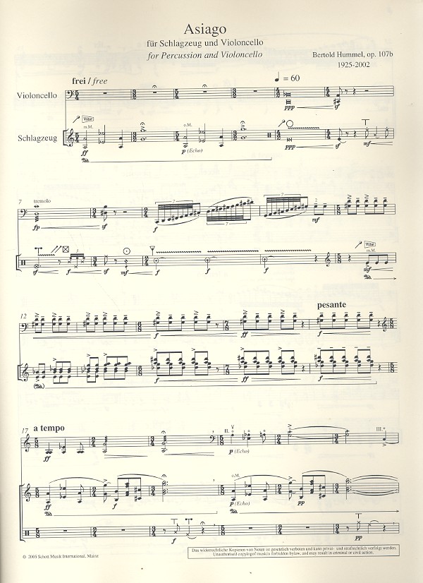 Asiago op. 107 b