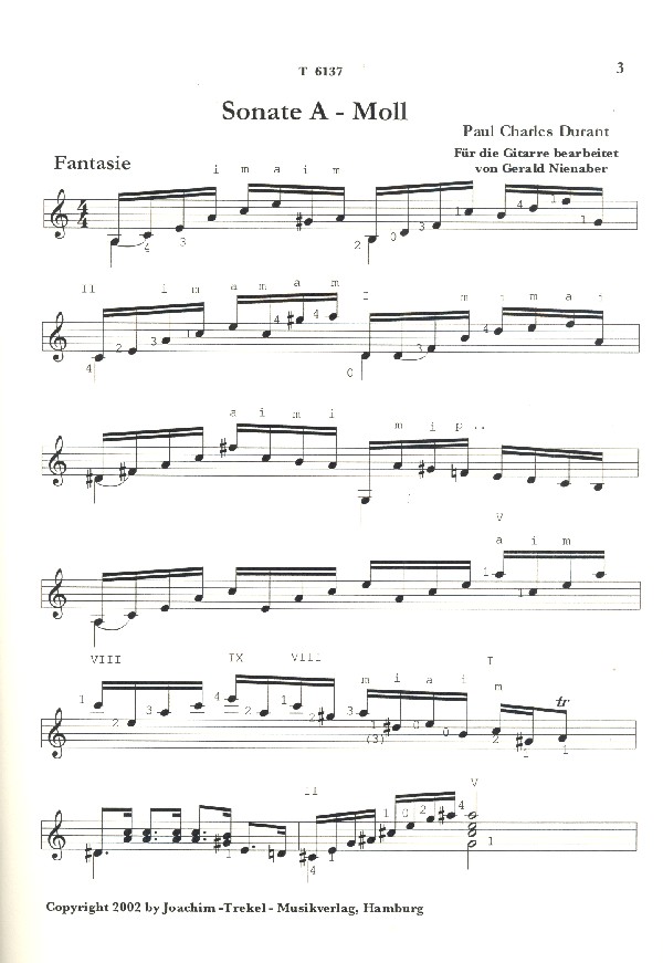 Sonate a-Moll für Gitarre (Laute)