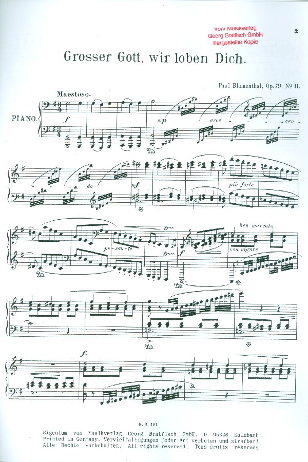 Paraphrase op.79,2 über Grosser Gott