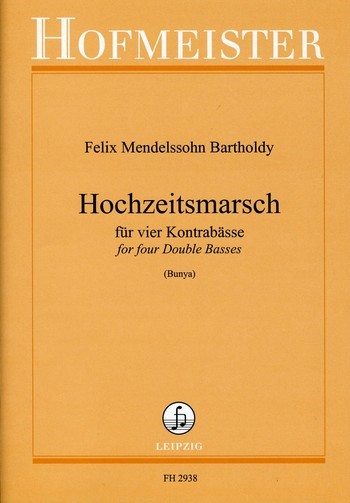 Hochzeitsmarsch für 4 Kontrabässe