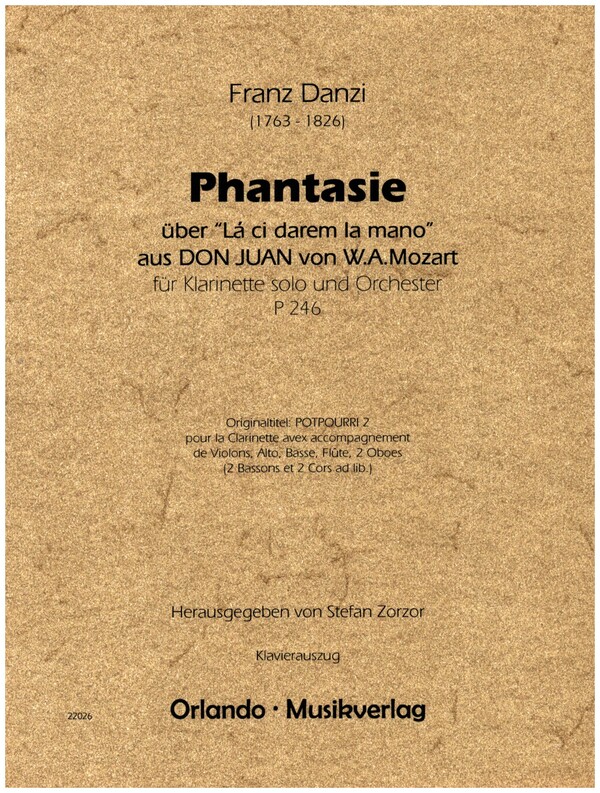 Phantasie über "Lá ci darem la mano" aus "Don Juan" von W.A. Mozart
