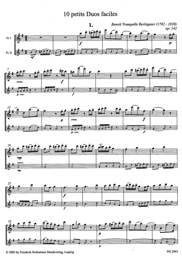 10 petits duos faciles op.142