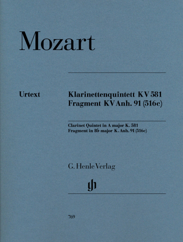 Quintett A-Dur KV581 und Fragment B-Dur KVAnh.91
