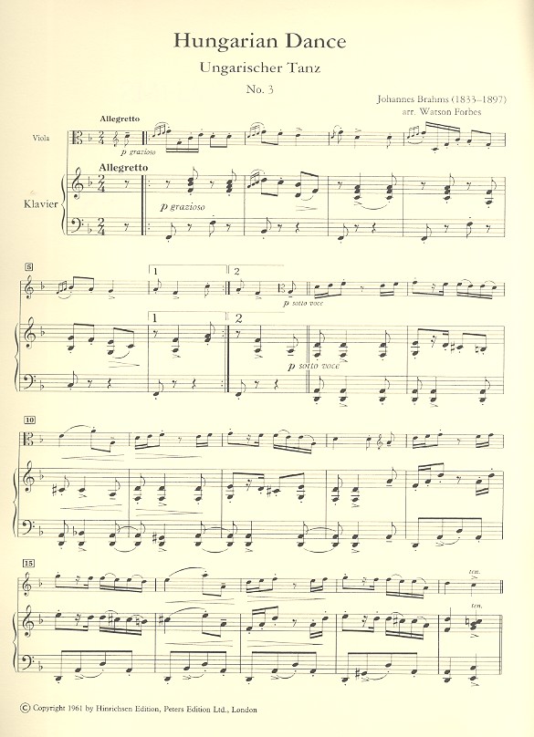Ungarische Tänze Nr.1 und 3