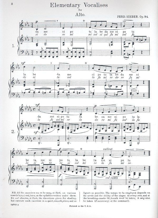 36 eight-measure vocalises op.94