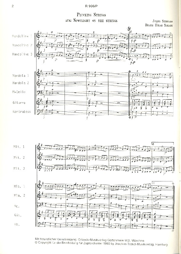 Plucking strings