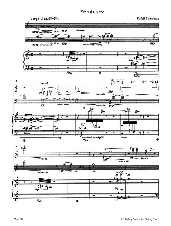 Fantasie a tre per violino, violoncello e pianoforte