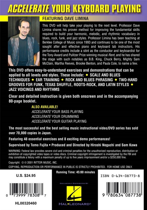 Accelerate your Keyboard playing DVD-Video