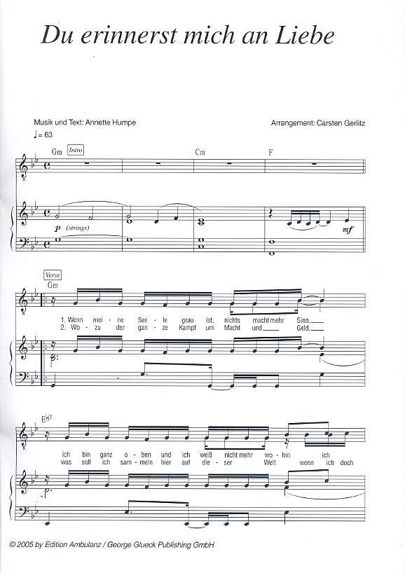 Du erinnerst mich an Liebe: