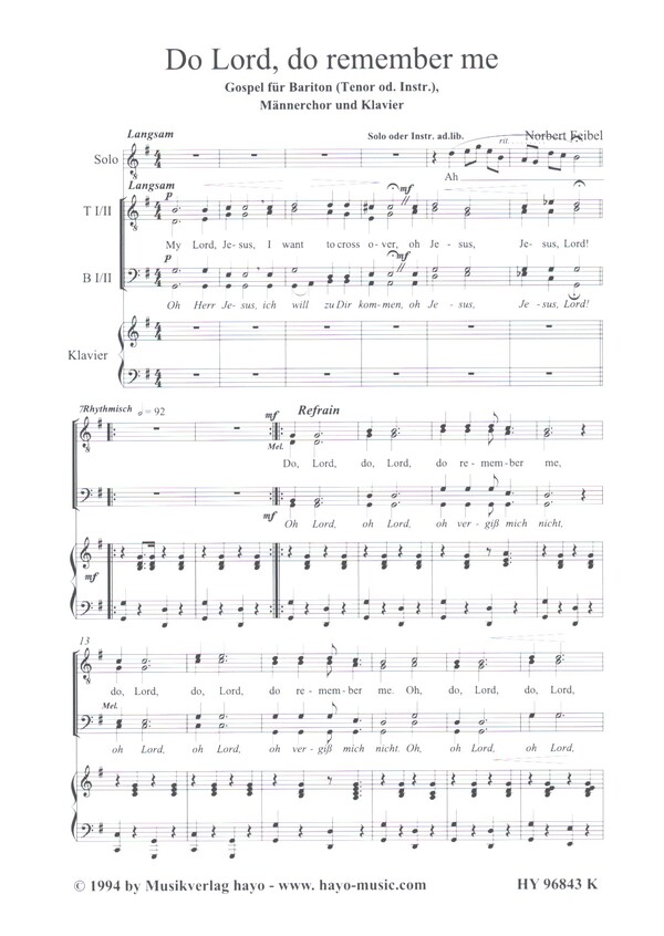 Do Lord do remeber me