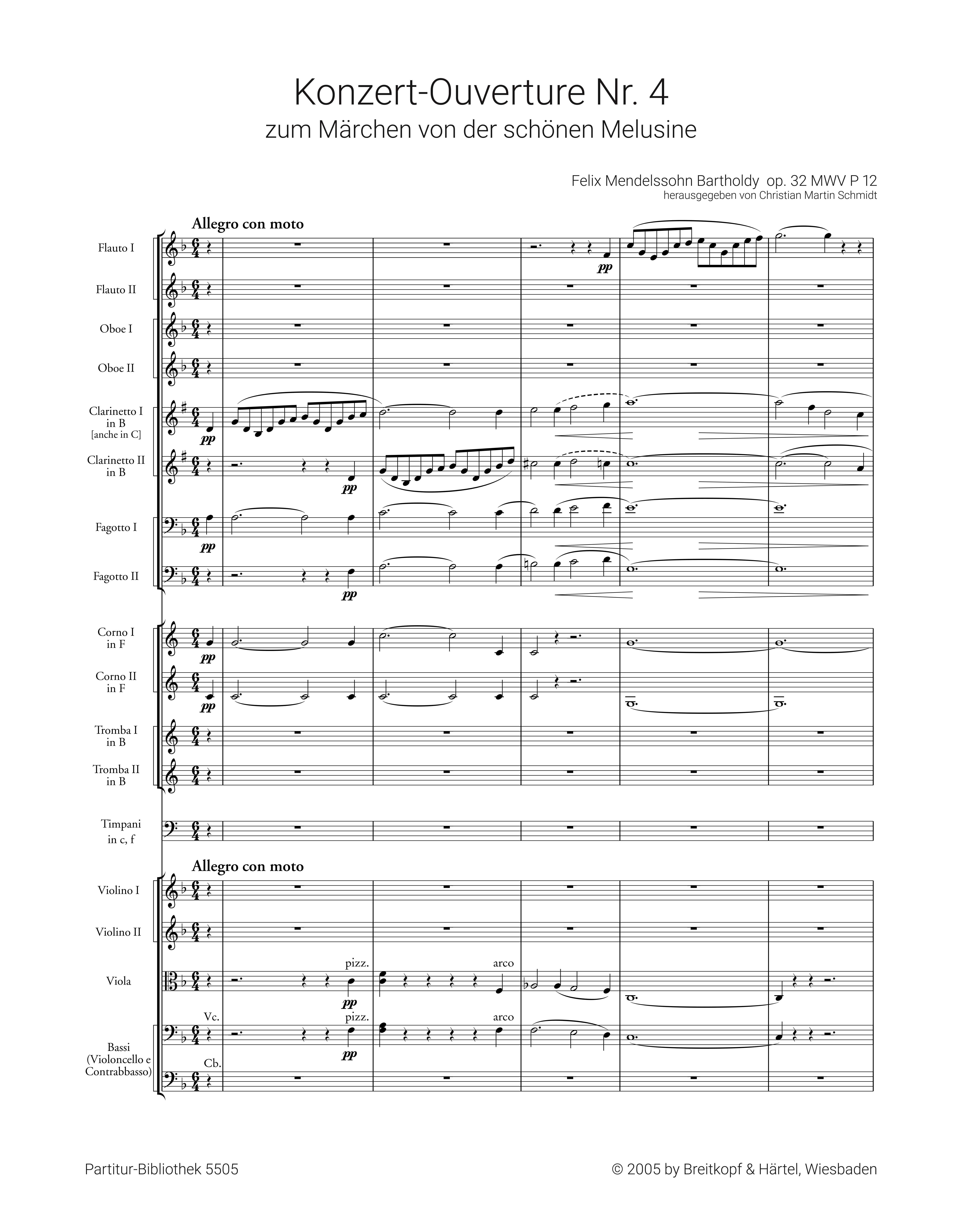 Konzert-Ouverture Nr.4 zum Märchen von der schönen Melusine op.32