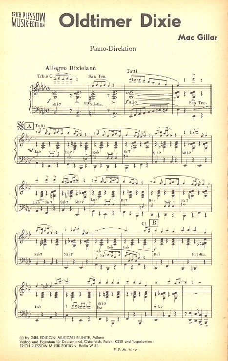 Swing oriental  und Oldtimer Dixie: für Combo