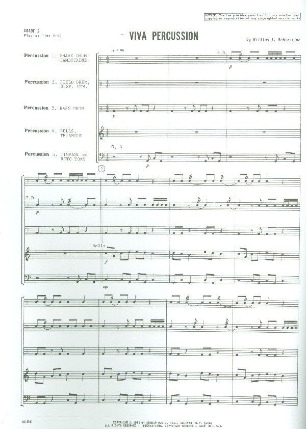 Viva Percussion for 5 percussionists