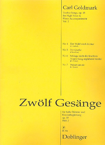 12 Gesänge op.18 Band 2 für hohe Stimme