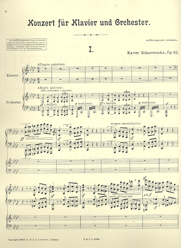 Konzert f-Moll Nr.4 op.82 für Klavier und Orchester