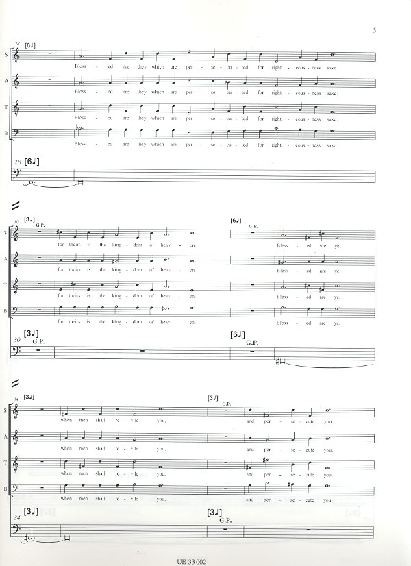 The Beatitudes für gem Chor