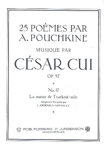 La statue de Tsarkoié-selo op.57,17