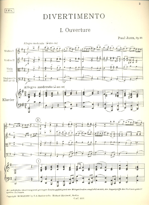 Divertimento G-Dur op.92