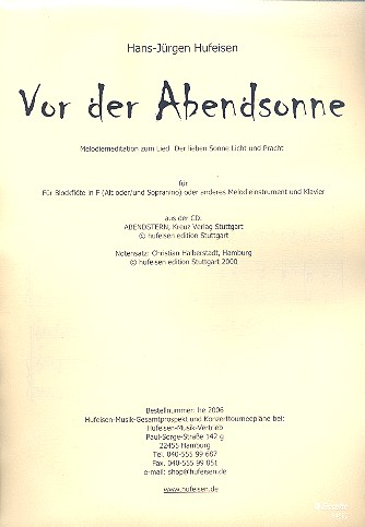 Vor der Abendsonne für