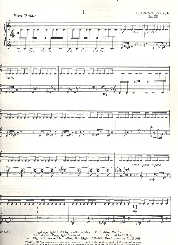 Ten Études on Aksak Rhythms op.38