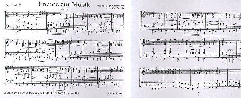 Freude zur Musik: Marsch für Blasorchester