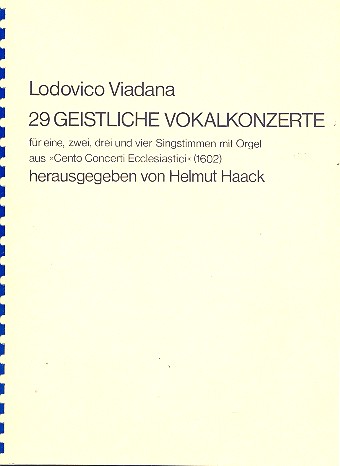 Die 29 geistlichen Vokalkonzerte für