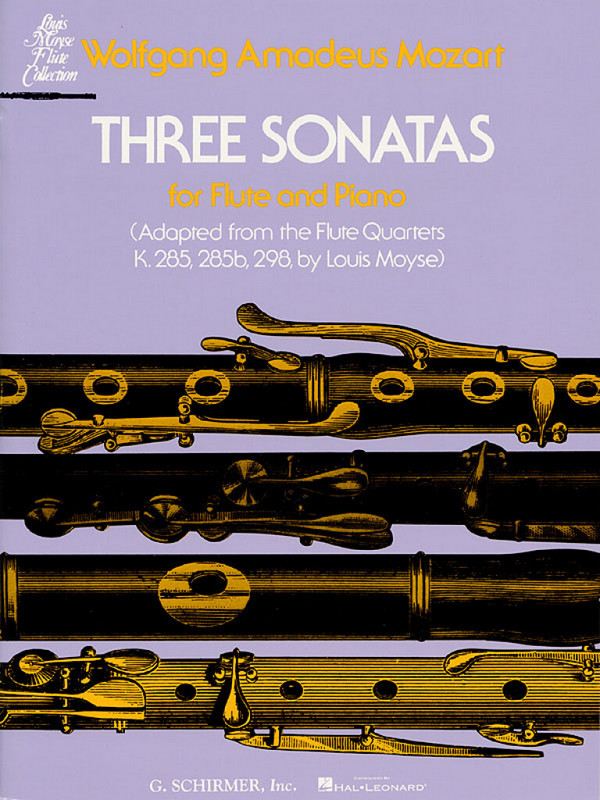 3 sonatas adapted from the flute quartets KV285, KV285B and KV298