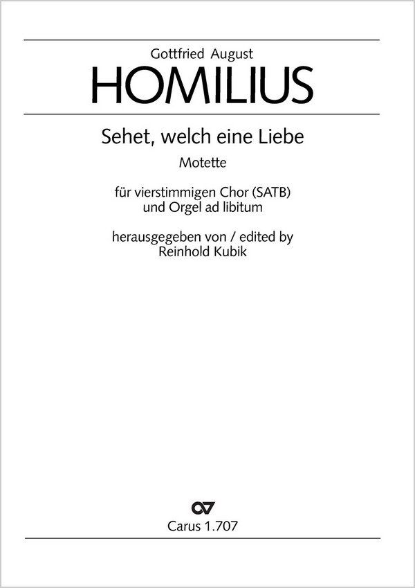 Sehet, welch eine Liebe für gem Chor