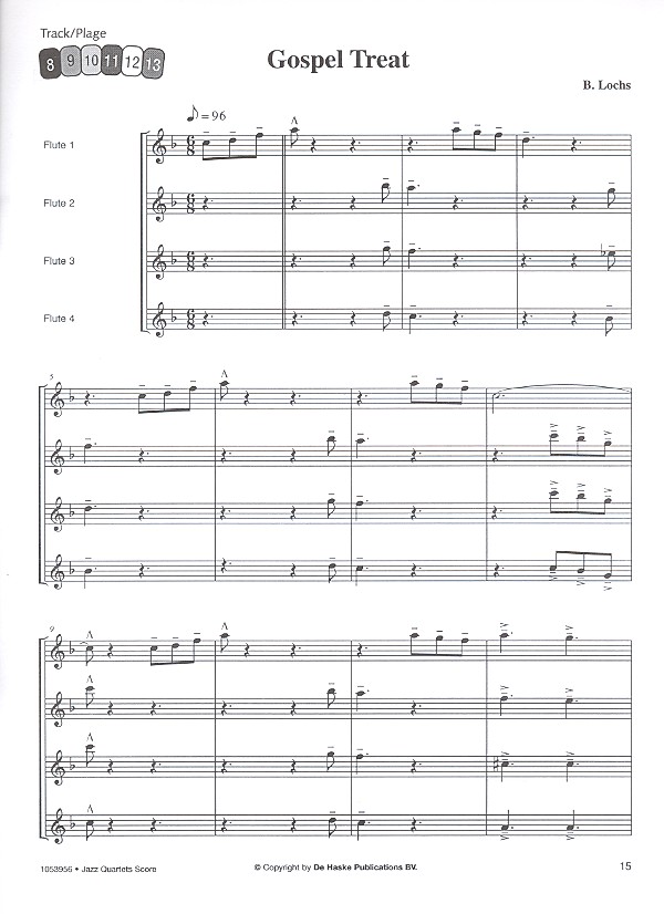 Jazz quartets (+CD): for 4 flutes