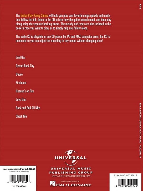 Kiss (+audio access): guitar playalong vol.30