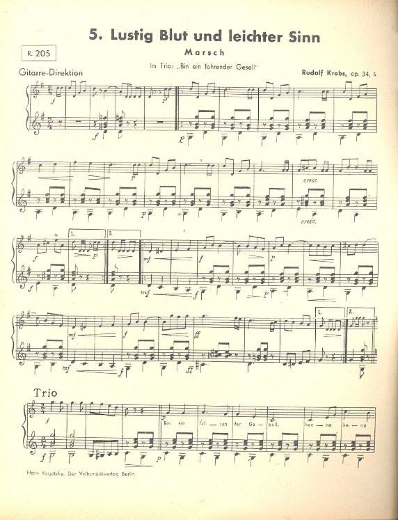 Wanderlieder-Märsche op.34,5-8 Band 2