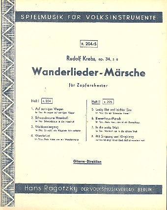 Wanderlieder-Märsche op.34,5-8 Band 2