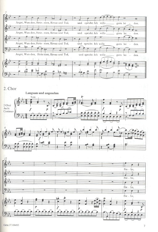Passionskantate 'Ein Lämmlein geht und trägt die Schuld' HoWV I.2